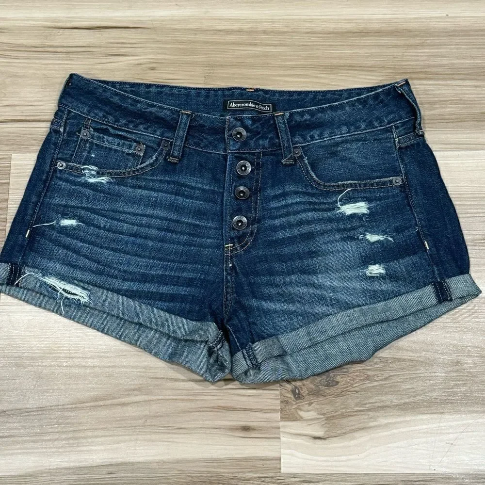 Abercrombie and Fitch Blue Jean Cutoff Shorts Women’s 27